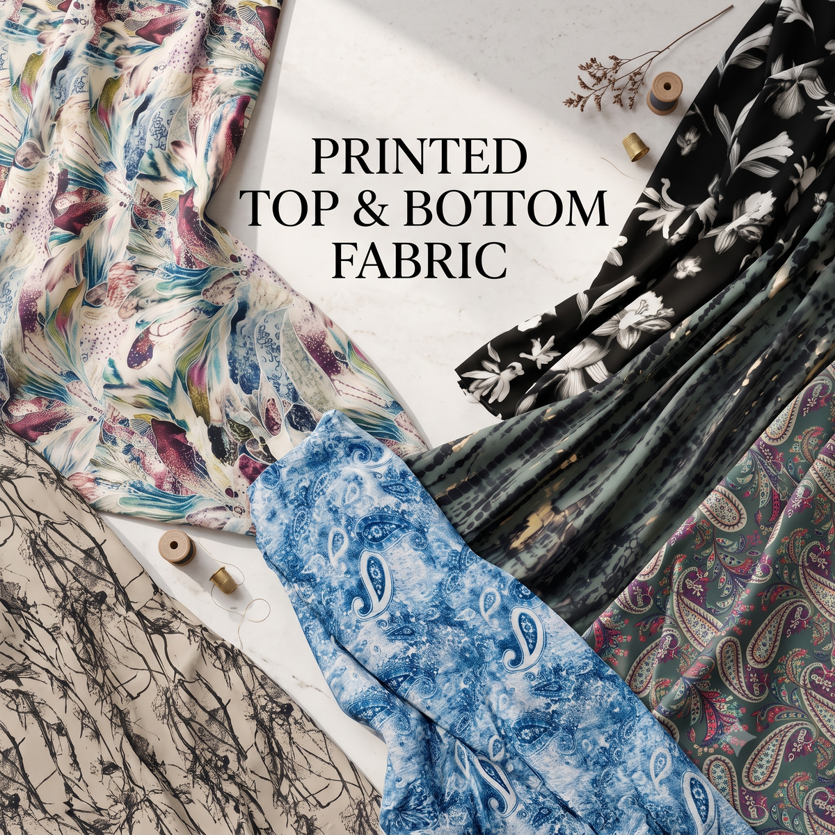 PRINTED TOP & BOTTOM FABRICS