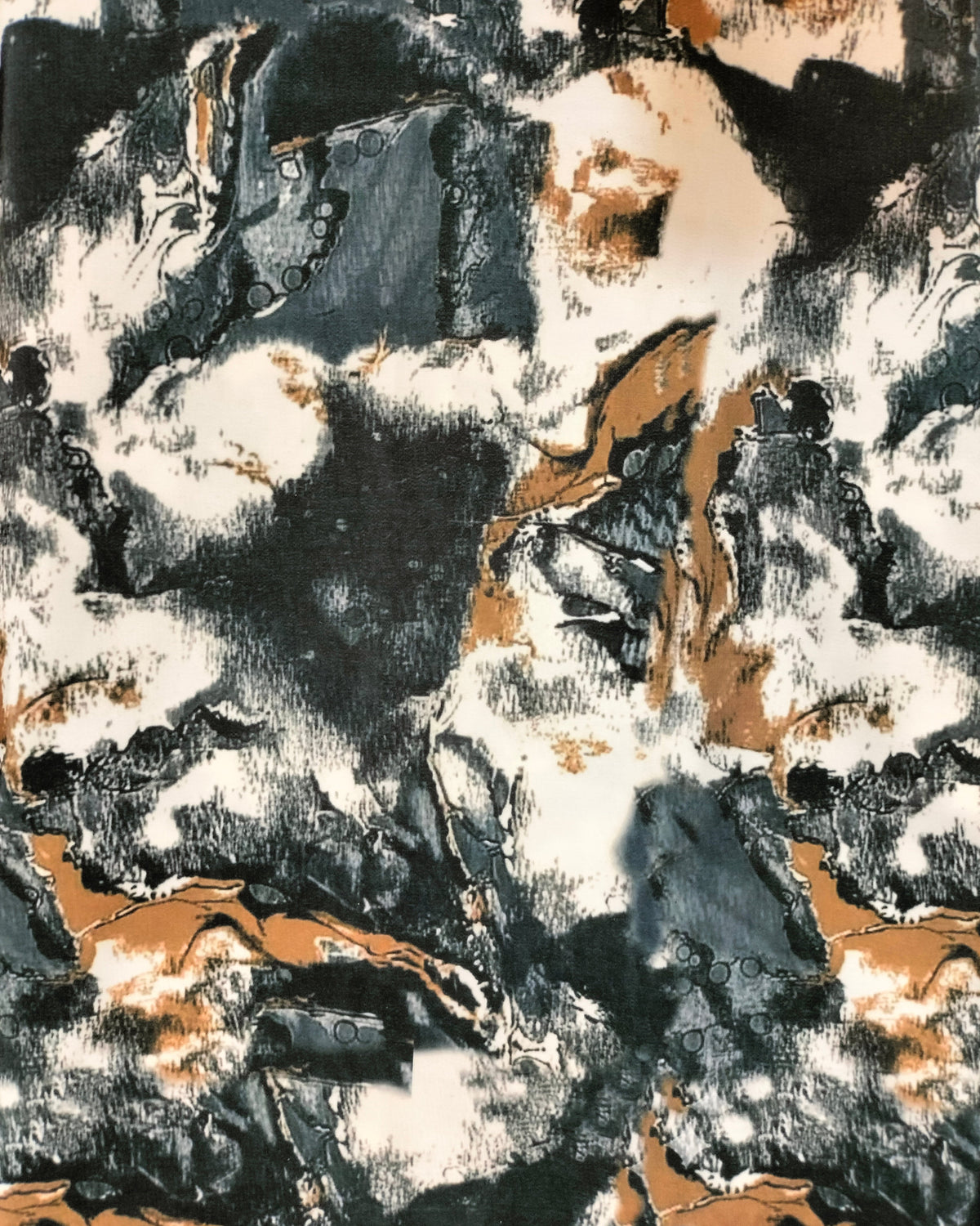 Abstract printed BSY two piece set, 3.50 metres