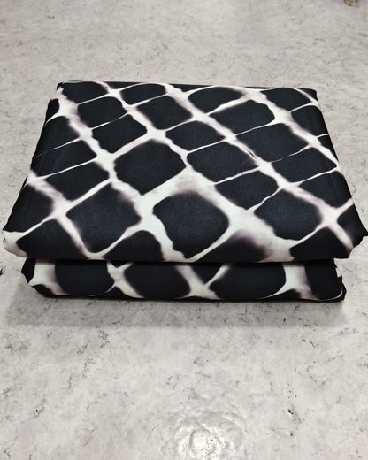 Geometric micro crepe fabric weave in close up